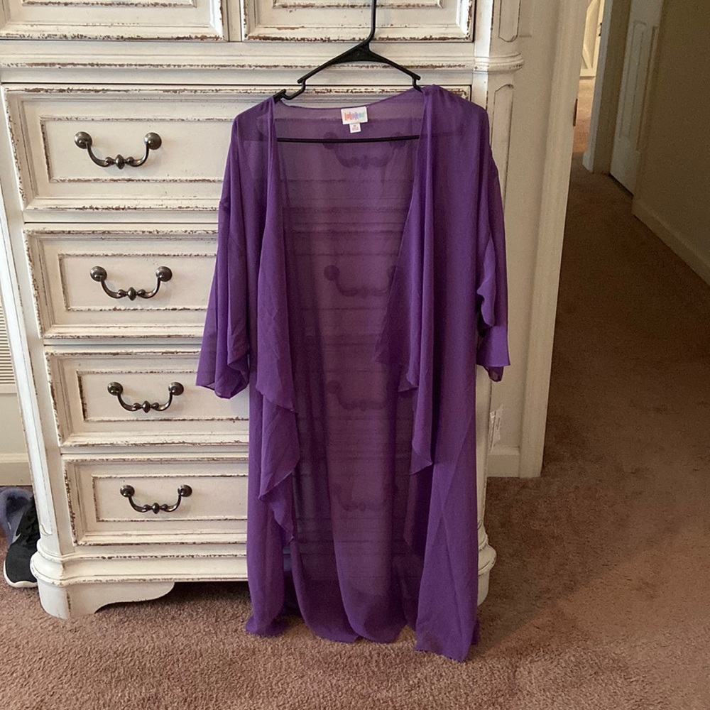 Purple LulaRoe Shirley Cover up